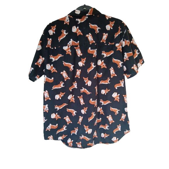 RUDE Black Shirt with Corgi Pattern - Picture 2 of 6